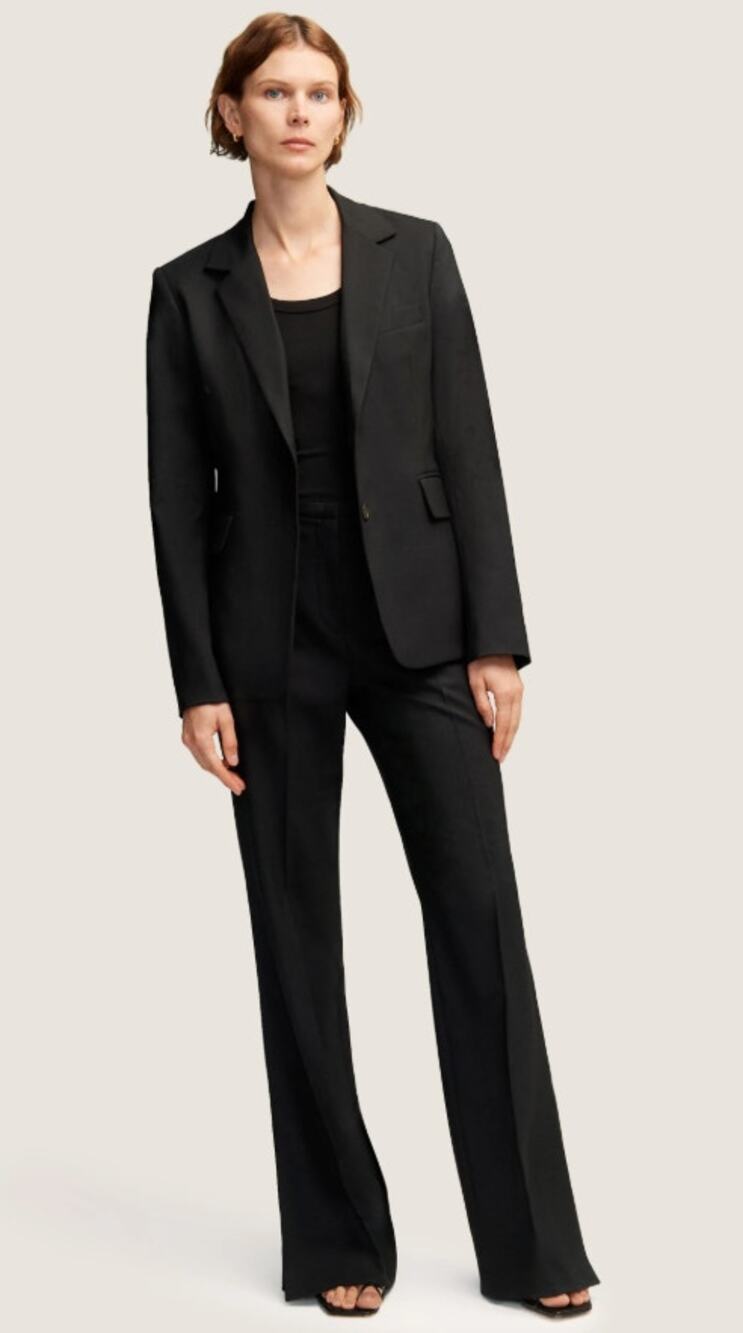 NWT Argent Seasonal Wool Copain Blazer Black Size 2